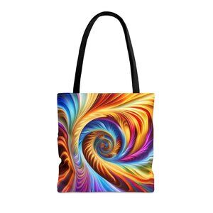 Motion Tye Dye Swirls and Ripples Tote Bag AI Medium 100% Polyester #4